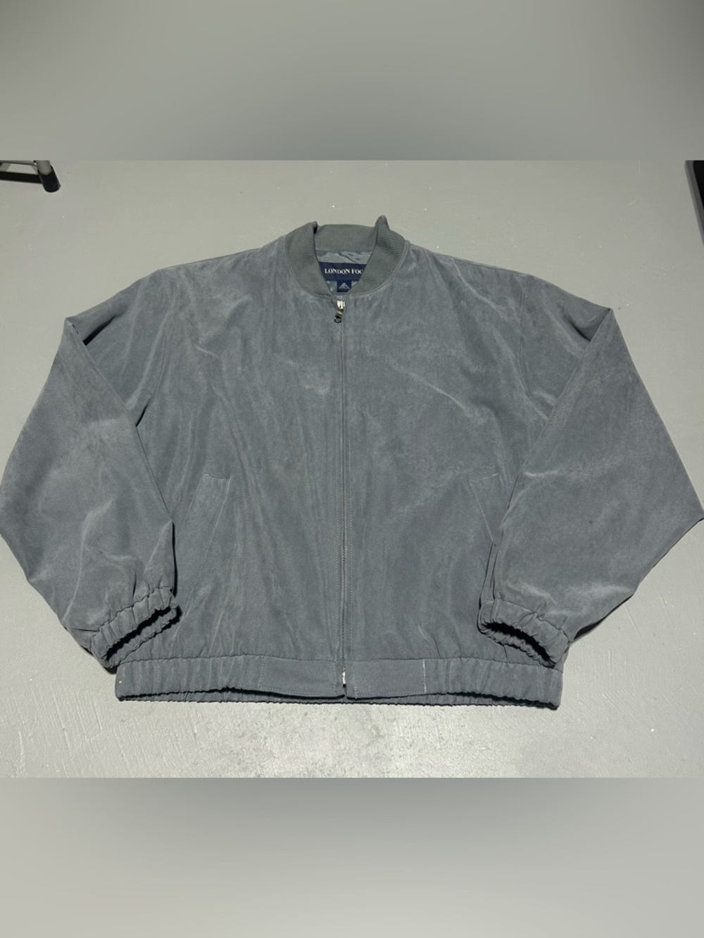 London Fog Gray Premium Bomber Light Jacket (Men’s Medium)